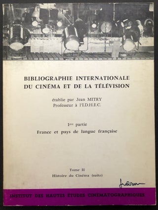 Item #H26892 Bibliographie internationale du cinéma et de la télévision, 1ere partie: France...