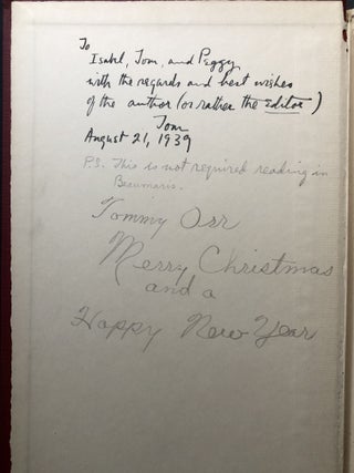 The Unhappy Favourite, or, The Earl of Essex -- fondly inscribed by the editor