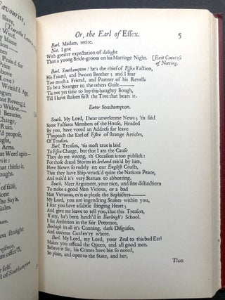The Unhappy Favourite, or, The Earl of Essex -- fondly inscribed by the editor