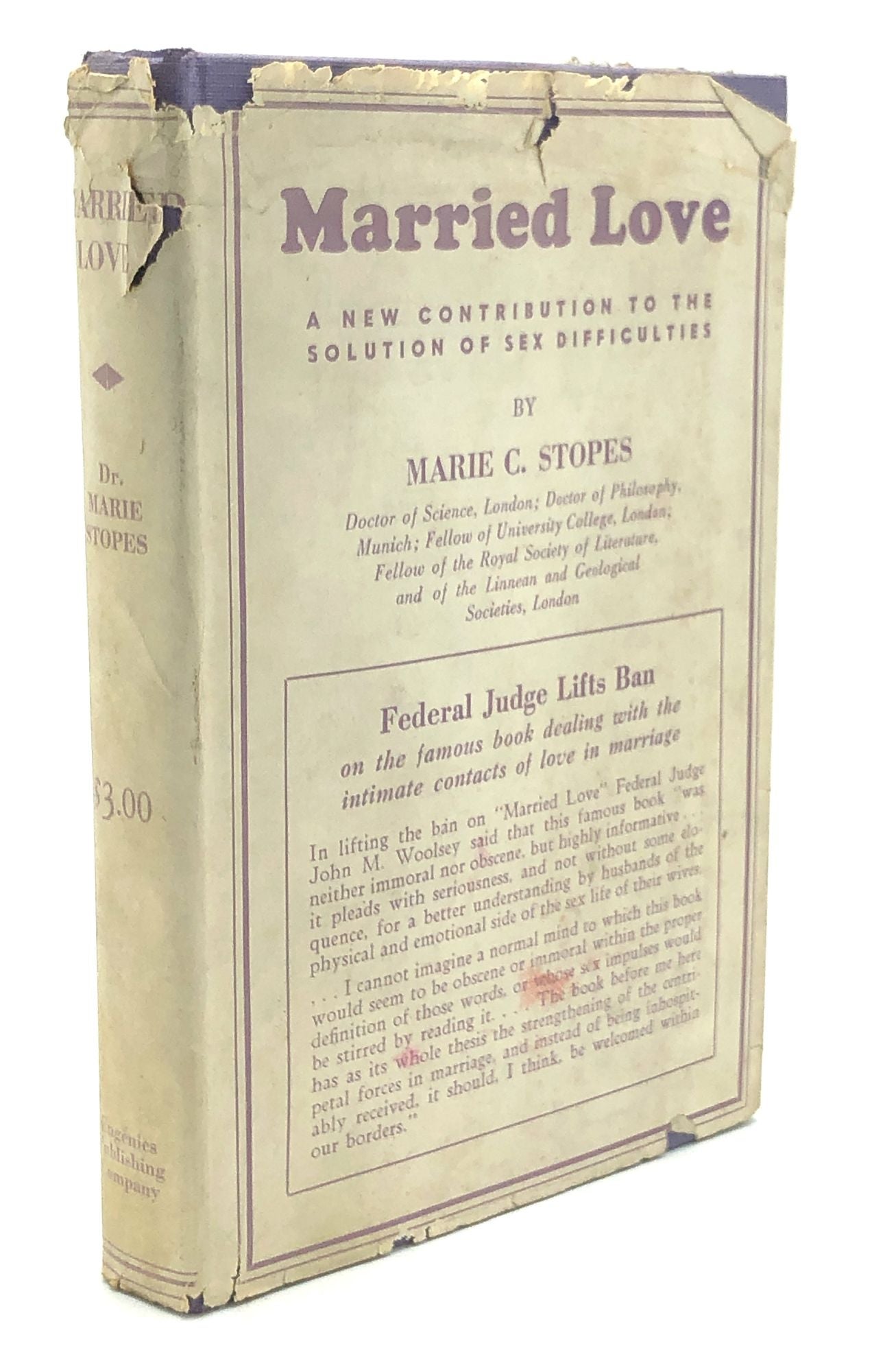 Married Love, A New Contribution to the Solution of Sex Difficulties |  Marie C. Stopes