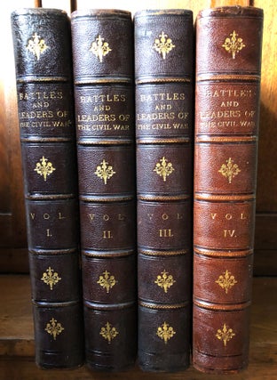 Item #H27068 Battles and Leaders of the Civil War, 4 volumes, half leather. Robert Underwood...
