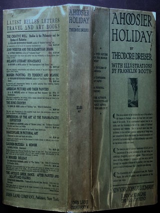 Item #H27085 A Hoosier Holiday. Theodore Dreiser, Franklin Booth