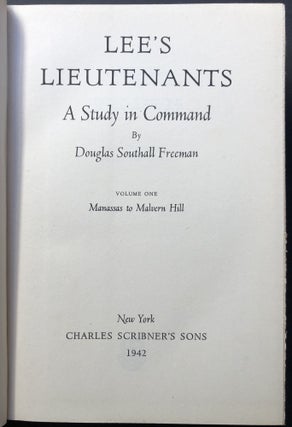 Lee's Lieutenants, 3 volumes - signed by author