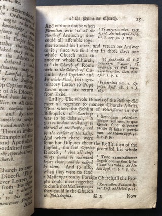 An Enquiry into the Constitution, Discipline, Unity and Worship of the Primitive Church that flourished within the first Three Hundred Years after Christ (Parts One and Two, 1712-1713)