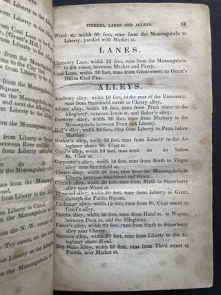 Harris' Pittsburgh Business Directory for the Year 1837