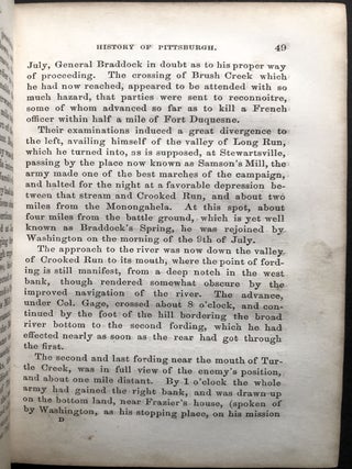 The History of Pittsburgh with a brief notice of its Facilities of Communication and other advantages for Commercial and Manufacturing Purposes
