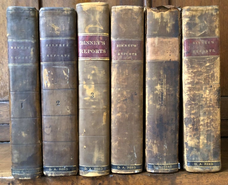 Item #H27225 Reports of Cases Adjudged in the Supreme Court of Pennsylvania, 6 vols. complete (1799-1814) - David Aiken Reed's copies. Horace Binney, ed.