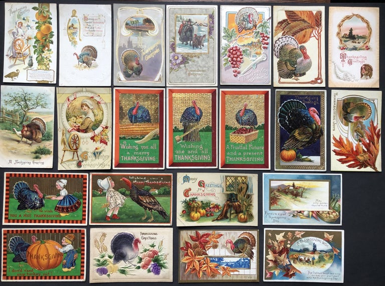 Item #H27385 28 Thanksgiving postcards 1910-1914 including some real beauties