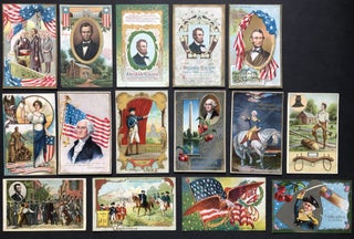 Item #H27386 15 postcards featuring Abraham Lincoln and a few of George Washington, ca. 1910-1913