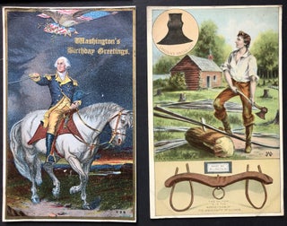 15 postcards featuring Abraham Lincoln and a few of George Washington, ca. 1910-1913