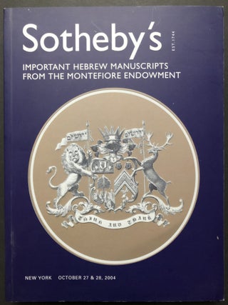 Item #H27447 Sotheby's Sale no. 8040, October 27 & 28, 2004: Important Hebrew Manuscripts from...