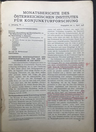 Monatsberichte des Österreichischen Institutes für Konjunkturforschung, 12. Jahrgang, Nummer 3, 1938