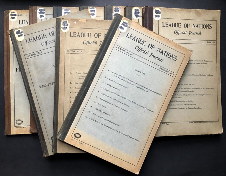 Item #H27569 League of Nations, Official Journal, Fourth Year nos. 1-10 January-October 1923. League of Nations.