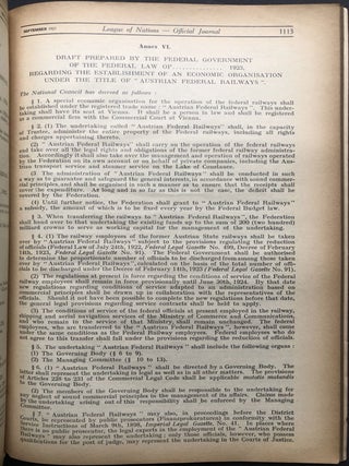 League of Nations, Official Journal, Fourth Year nos. 1-10 January-October 1923