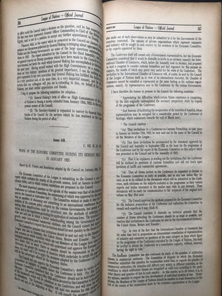 League of Nations, Official Journal, Fourth Year nos. 1-10 January-October 1923