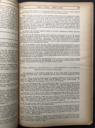 League of Nations, Official Journal, Fourth Year nos. 1-10 January-October 1923