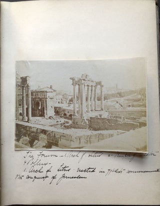 1884 album of original photographs of Roman scenes and art compiled by Bessie C. Howe for Mrs. Piatt's School, Utica