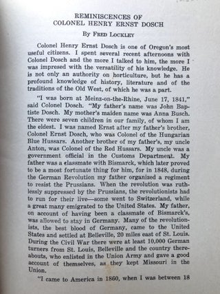 Vigilante Days at Virginia City: Personal Narrative of Col. Henry E. Dosch, Member of the Fremonts Body Guard and One-time Pony Express Rider, inscribed
