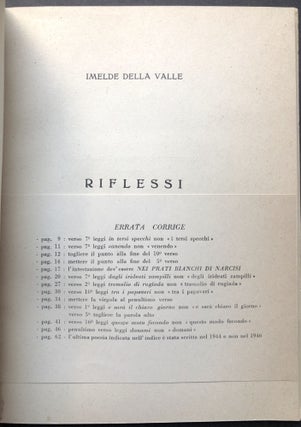 Riflessi, Poems (1949)
