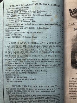 The American Freemason, An Organ of Ancient Craft Masonry, October 1858, Vol. 7 no. 4