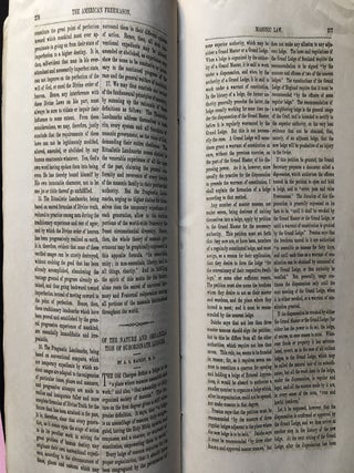 The American Freemason, An Organ of Ancient Craft Masonry, October 1858, Vol. 7 no. 4