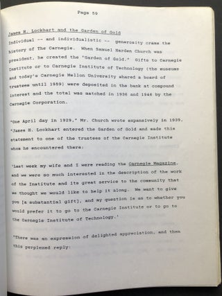 Giving the Good Life, A Panorama of The Carnegie and the People Who Created It - with letter from Robert C. Wilburn