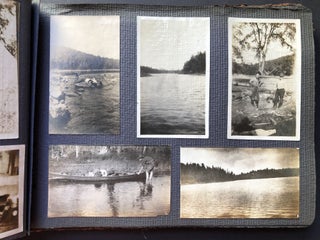 1920s photo album Noganosh Lake, Still River, Long Lake: hunting, fishing, canoeing upper Ontario Canada