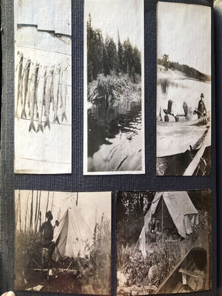 1920s photo album Noganosh Lake, Still River, Long Lake: hunting, fishing, canoeing upper Ontario Canada