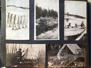1920s photo album Noganosh Lake, Still River, Long Lake: hunting, fishing, canoeing upper Ontario Canada