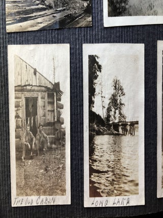 1920s photo album Noganosh Lake, Still River, Long Lake: hunting, fishing, canoeing upper Ontario Canada