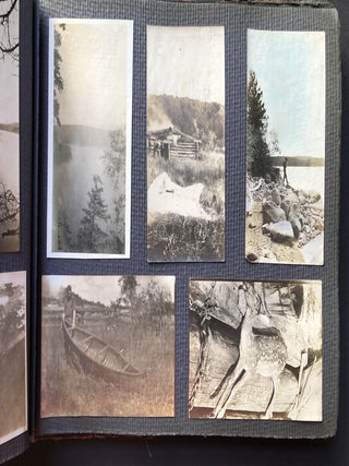 1920s photo album Noganosh Lake, Still River, Long Lake: hunting, fishing, canoeing upper Ontario Canada