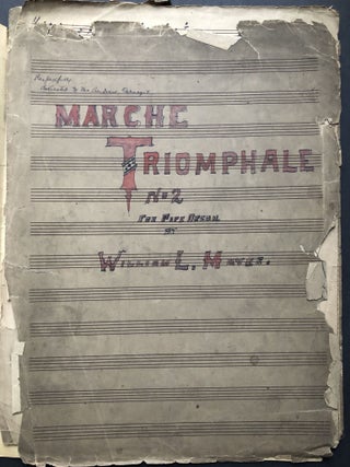 Large archive of original scores and orchestral arrangements by Pittsburgh composer, band leader and musician W. L. Mayer ca. 1889-1927