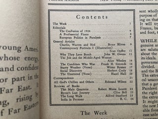 The New Republic, May 28, 1924, with Edmund Wilson on Eugene O'Neill etc.