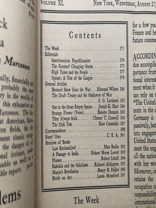 The New Republic, August 27, 1924