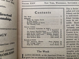 The New Republic, September 1, 1920
