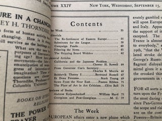 The New Republic, September 15, 1920