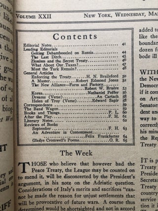 The New Republic, March 10, 1920
