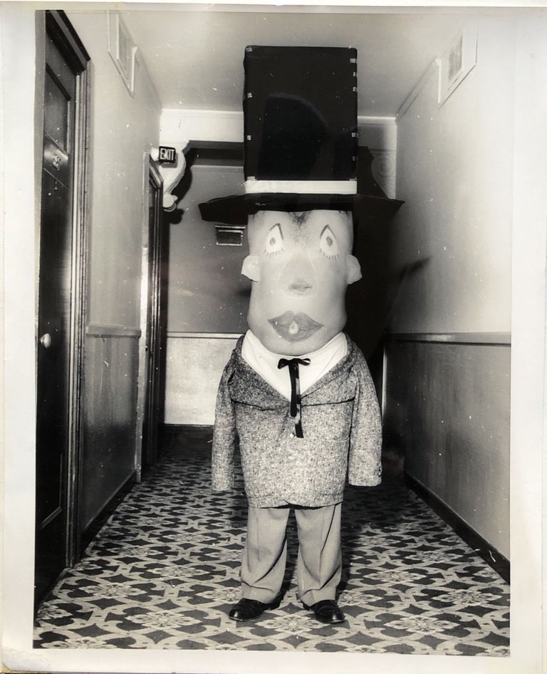 Item #H27792 Weird photo of a figure in homemade costume, Cleveland ca. 1960s. Charles N. Zelenko.