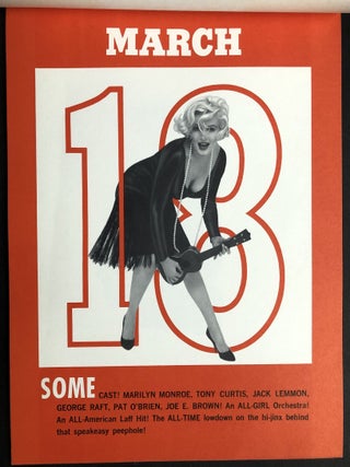 1959 Some Like It Hot promotional booklet: The New Marilyn Monroe Calendar, Very HOT For March!