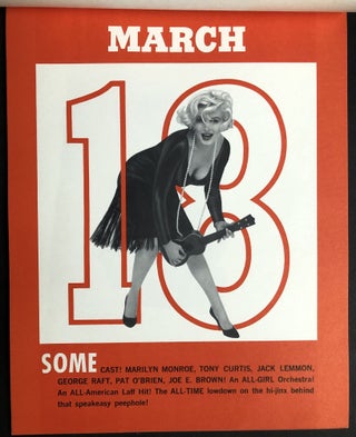 1959 Some Like It Hot promotional booklet: The New Marilyn Monroe Calendar, Very HOT For March!