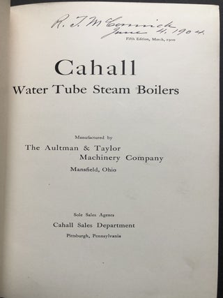 Cahall Water Tube Steam Boilers