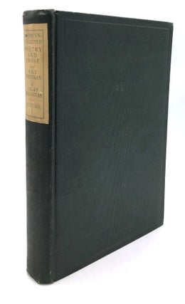 Item #H27975 The Uncollected Poetry and Prose of Walt Whitman, Vol. I only, with presentation...