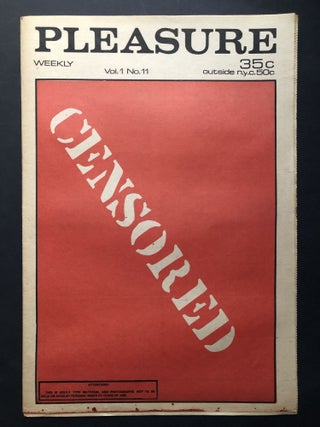 Item #H28101 Pleasure, Vol. 1. no. 11, July 2-9, 1969 (raunchy underground newspaper). Larry...