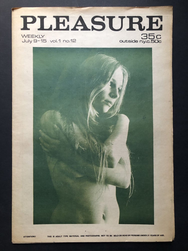 Item #H28102 Pleasure, Vol. 1. no. 12, July 9-15, 1969 (raunchy underground newspaper). Larry Talbot, ed.