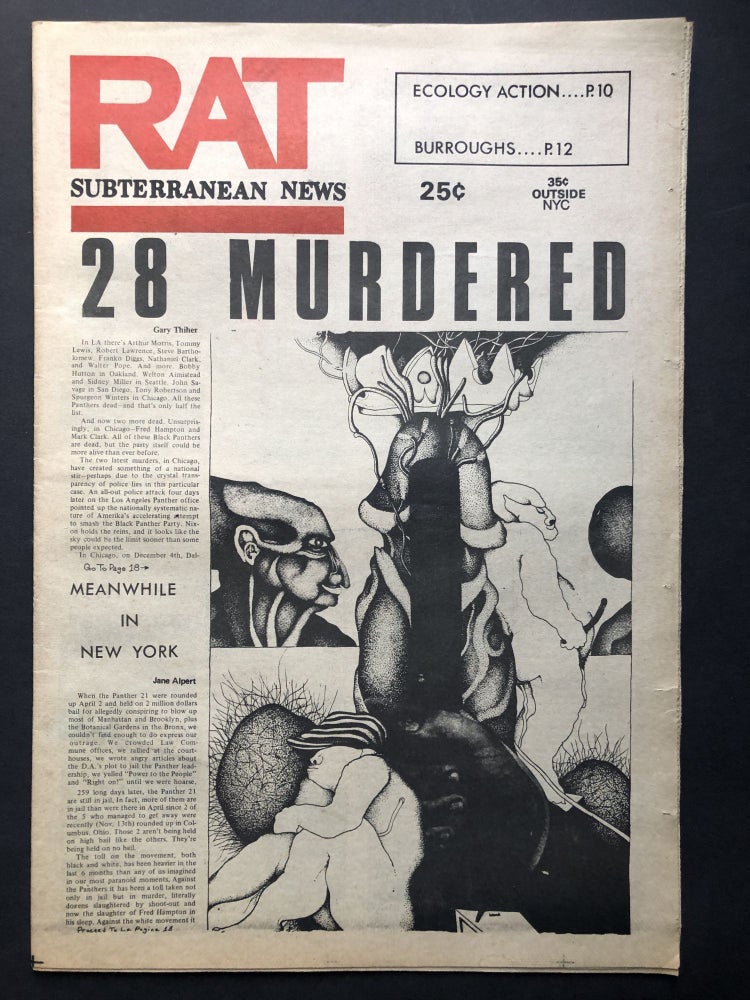 Item #H28134 RAT Subterranean News, Vol. 2 no. 24, December 25 - Jan. 7, 1969-1970. Jeff Shero, ed. William S. Burroughs.