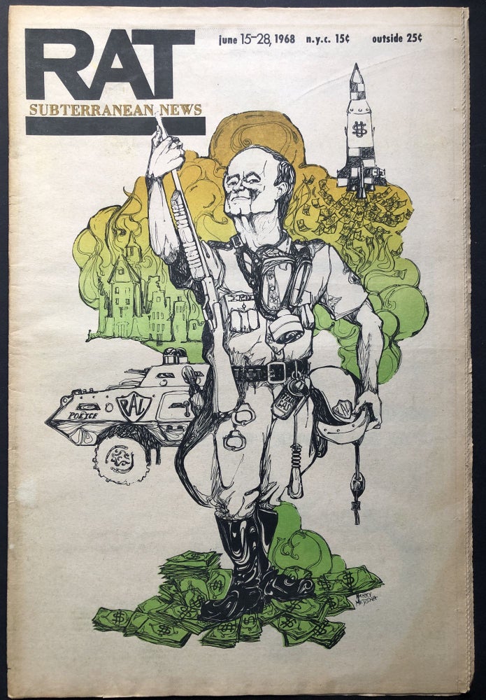 Item #H28141 RAT Subterranean News, Vol. I no. 9, June 15-28, 1968 (underground situationist lefty newspaper). Jeffrey Shero, ed. Andy Warhol.