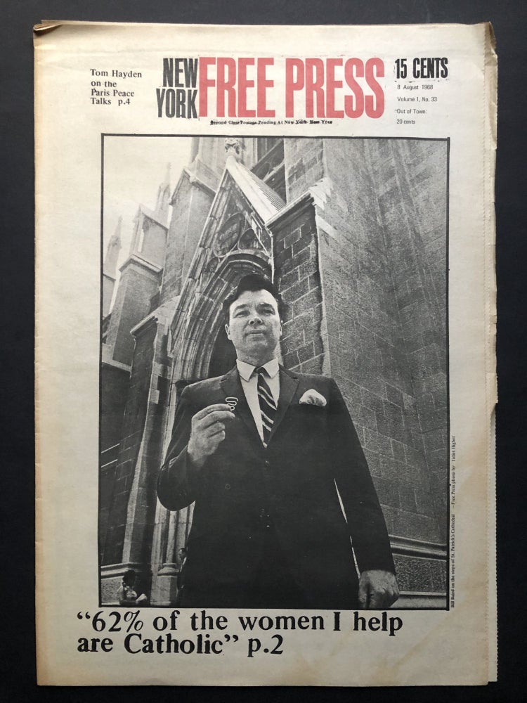 Item #H28162 New York Free Press, Vol. I no. 33, August 8, 1968. Underground newspapers.
