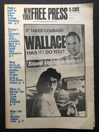 Item #H28163 New York Free Press, Vol. I no. 34, August 15 - September 4, 1968. Underground...