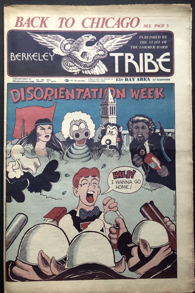 Item #H28173 Berkeley Tribe, Vol. 1 no. 13, October 3-9, 1969. Jerry Rubin.
