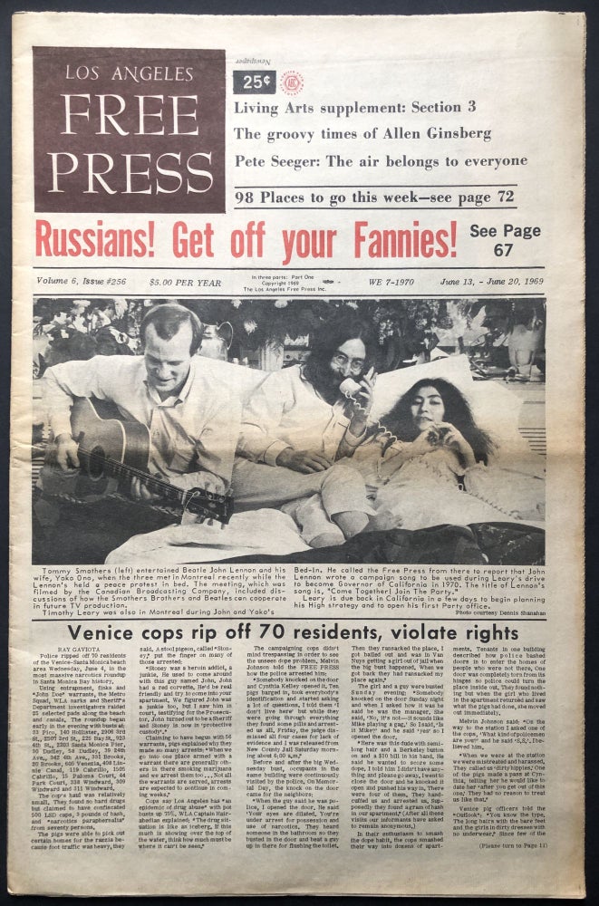 Item #H28183 Los Angeles Free Press, Vol. 6 #256, June 13-20, 1969 - all three parts. Pete Seeger Harlan Ellison, Marshall McLuhan.